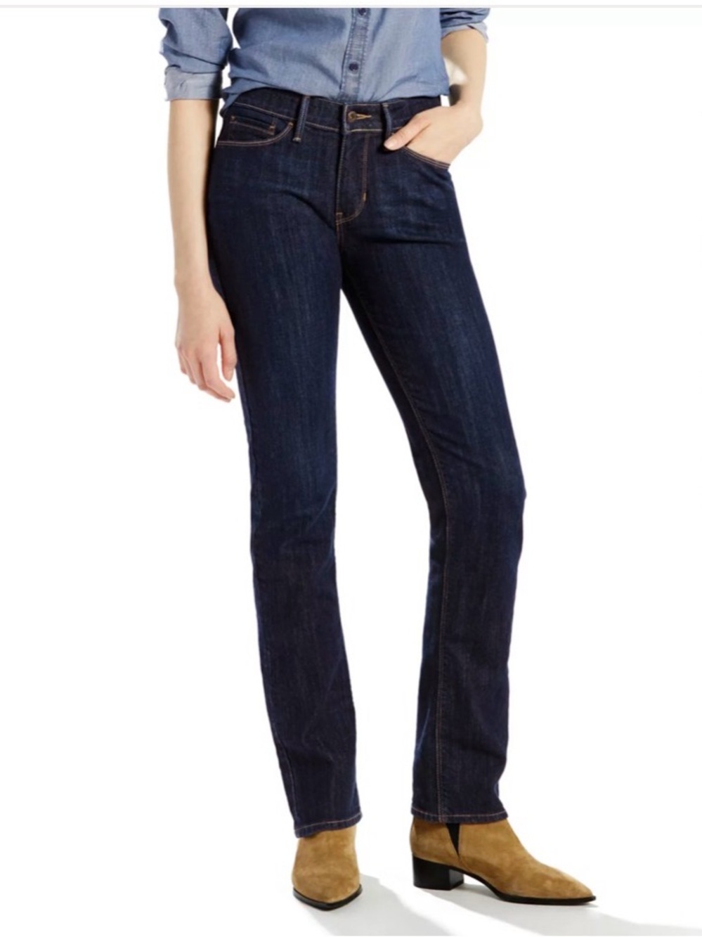 Levi's Dark Indigo Straight-Leg Women's Jeans